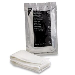 Padded Precut Splint 3M Scotchcast Quick Step Double Sided Felt 3 X 35 Inch Felt / Fiberglass White