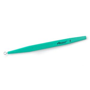 Dermal Curette McKesson 5-1/2 Inch Length Flat Textured Handle 4 mm Tip Semi-Sharp Loop Tip