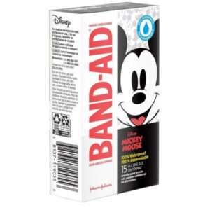Adhesive Strip Band-Aid 3/4 X 2-1/3 Inch Plastic Rectangle Kid Design (Mickey Mouse) Sterile