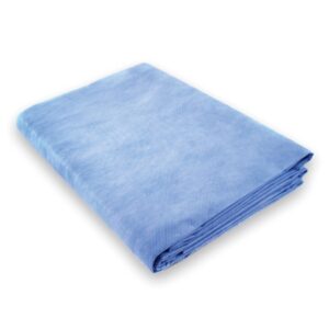 Burn Sheet MedSource Flat 60 W X 90 L Inch Blue Nonwoven Tissue Disposable
