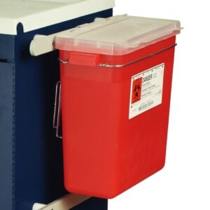Sharps Container Harloff Red Base Horizontal / Vertical Entry 3 Gallon