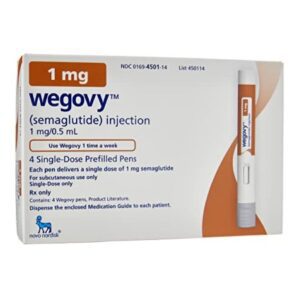 Wegovy Semaglutide 1 mg / 0.5 mL Injection 4 Pens