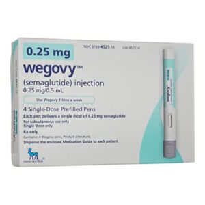 Wegovy Semaglutide 0.25 mg / 0.5 mL Injection 4 Pens
