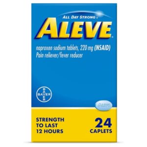 Pain Relief Aleve 220 mg Strength Naproxen Sodium Caplet 24 per Bottle