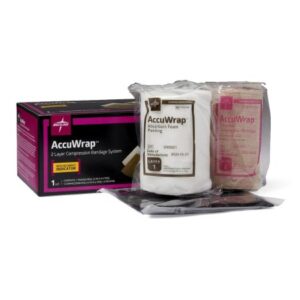 2 Layer Compression Bandage System AccuWrap 4 Inch X 4.4 Yard / 4 Inch X 6 Yard Full Leg NonSterile 30 to 40 mmHg