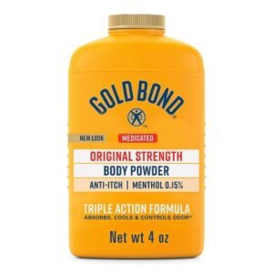 Body Powder  Gold Bond Medicated Original Strength 4 oz. Menthol Scent Shaker Bottle Menthol