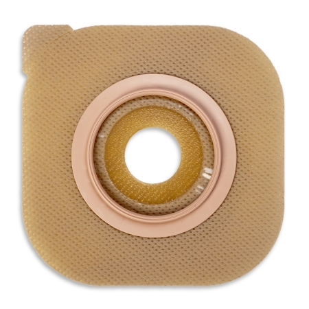 Ostomy Barrier New Image Flat CeraPlus Precut, Extended Wear Without Tape 1-3/4 Inch Flange Green Code 7/8 Inch Opening