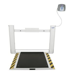Wheelchair Scale Health O Meter LCD Display 1000 lbs. / 454 kg Capacity White AC Adapter / Battery Operated