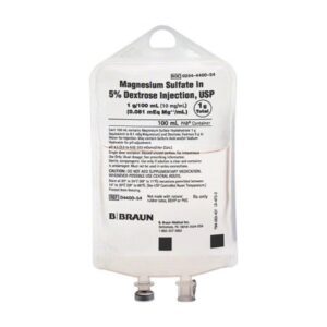 Magnesium Sulfate / Dextrose / Water 10 mg / mL – 5% Injection 100 mL Fill in 150 mL