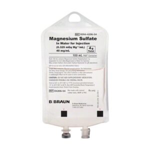 Magnesium Sulfate Heptahydrate / Water 40 mg / mL Injection 100 mL