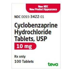 Cyclobenzaprine HCl 10 mg Tablet 100 Tablets