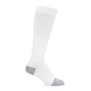 Maternity Compression Socks Motif Medical Knee High Large White / Gray Closed Toe