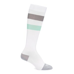 Maternity Compression Socks Motif Medical Knee High Large White / Gray / Green Closed Toe
