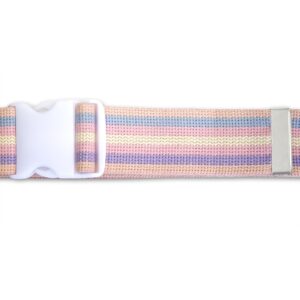 Gait Belt 72 Inch Length Pastel Stripe Cotton