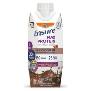 Oral Supplement Ensure Max Protein Nutrition Shake Milk Chocolate Flavor Liquid 11 oz. Reclosable Carton