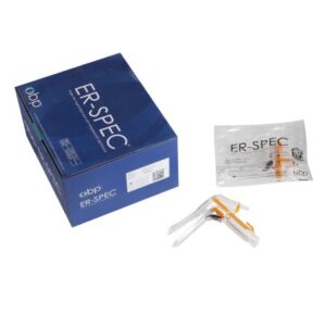 Vaginal Speculum ER-SPEC Pederson NonSterile Office Grade Acrylic Medium Double Blade Duckbill Disposable Built-In Light Source