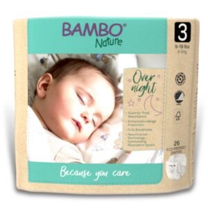 Unisex Baby Diaper Bambo Nature Size 3 Disposable Heavy Absorbency
