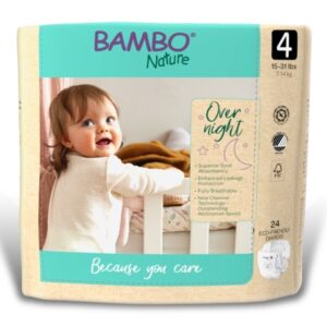 Unisex Baby Diaper Bambo Nature Size 4 Disposable Heavy Absorbency