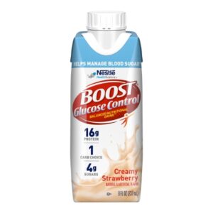 Oral Supplement Boost Glucose Control Creamy Strawberry Flavor Liquid 8 oz. Carton