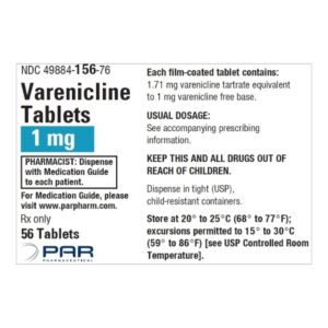 Varenicline Tartrate 1 mg Tablet 56 Tablets