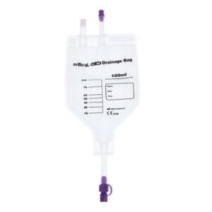 Drainage Bag ENFit Without Tubing 100 mL Sterile ENFit Connector Barrier