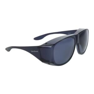 Sunglasses SolarShield Fit Over Smoke Tint Polycarbonate Lens Black Frame Over Ear
