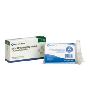 Emergency Blanket First Aid Only 52 X 84 Inch Mylar / Aluminum