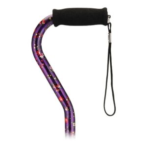 Offset Cane Nova Aluminum 30 to 39 Inch Height Purple Bliss Print