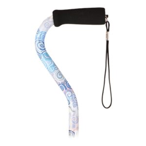 Offset Cane Nova Aluminum 30 to 39 Inch Height Proud Peacock Print