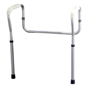 Toilet Safety Rail Nova White / Silver Aluminum