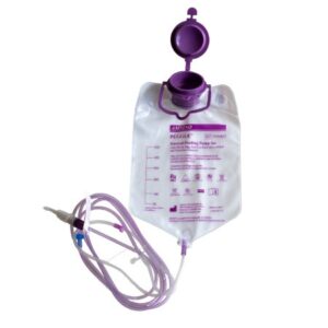 Enteral Feeding Pump Bag Set with ENFit Connector PUGGLE 500 mL Polyvinyl NonSterile ENFit Connector and Transition Connector
