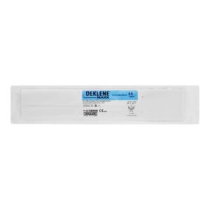Nonabsorbable Suture with Needle DEKLENE MAXX Polypropylene XT-1 3/8 Circle Taper Point Needle Size 5-0 Monofilament
