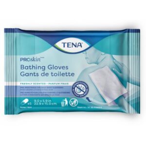 Rinse-Free Bathing Glove Wipe TENA ProSkin Soft Pack Scented 5 Count