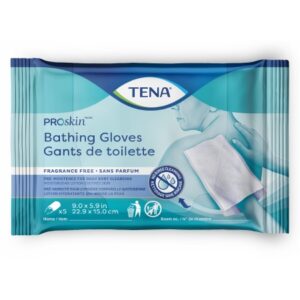 Rinse-Free Bathing Glove Wipe TENA ProSkin Soft Pack Unscented 5 Count