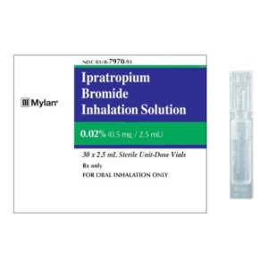 ipratropium bromide 0.02%, 0.5 mg / 2.5 mL Solution 30 Vials