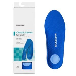 Orthotic Insoles McKesson Full Length EVA / Polyester / Polypropylene / Poron Female 11 to 11-1/2 / Male 9 to 9-1/2 Black / Blue