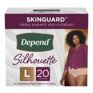 Female Adult Absorbent Underwear Depend Silhouette Waistband Style Large Disposable Heavy Absorbency