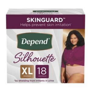 Female Adult Absorbent Underwear Depend Silhouette Waistband Style X-Large Disposable Heavy Absorbency