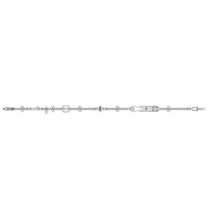 IV Pump Set Sapphire Pump 1 Port 20 Drops / mL Drip Rate 0.2 Micron Filter 117 Inch Tubing Solution