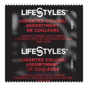 Condom Lifestyles Assorted Colors Lubricated One Size Fits Most 1,008 per Case