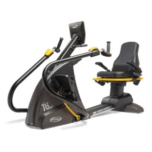 Recumbent Cross Trainer Exercise Bike NuStep T6 Pro/T6 Max 15 Levels of Resistance 30 X 52 X 73 Inch Black / Yellow