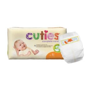Unisex Baby Diaper Cuties Complete Care Size 1 Disposable Heavy Absorbency