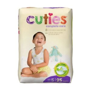Unisex Baby Diaper Cuties Complete Care Size 5 Disposable Heavy Absorbency