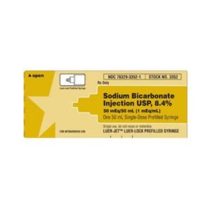 Sodium Bicarbonate, Preservative Free 8.4%, 1 mEq / mL Injection 50 mL