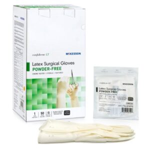 Surgical Glove Confiderm LT Size 7 Sterile Latex Standard Cuff Length Fully Textured Ivory Chemo Tested