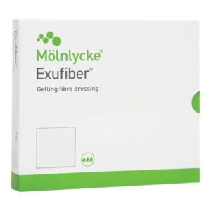 Gelling Fiber Dressing Exufiber 4 X 4 Inch Square
