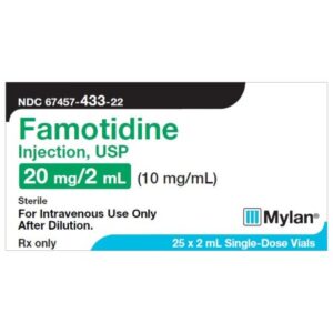 Famotidine, Preservative Free 10 mg / mL Injection 2 mL