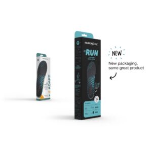 Insole Superfeet RUN Max Full Length Foam / Nylon Female 10-1/2 to 12 / Male 8-1/2 to 10 Black / Blue / Orange