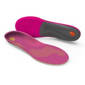 Insole Superfeet RUN Comfort Women’s Full Length Carbon Fiber / Foam / Gel / Nylon Female 10-1/2 to 12 Black / Pink / Yellow