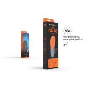 Insole Superfeet FLEX Full Length Foam / Nylon Female 10-1/2 to 12 / Male 8-1/2 to 10 Black / Blue / Orange